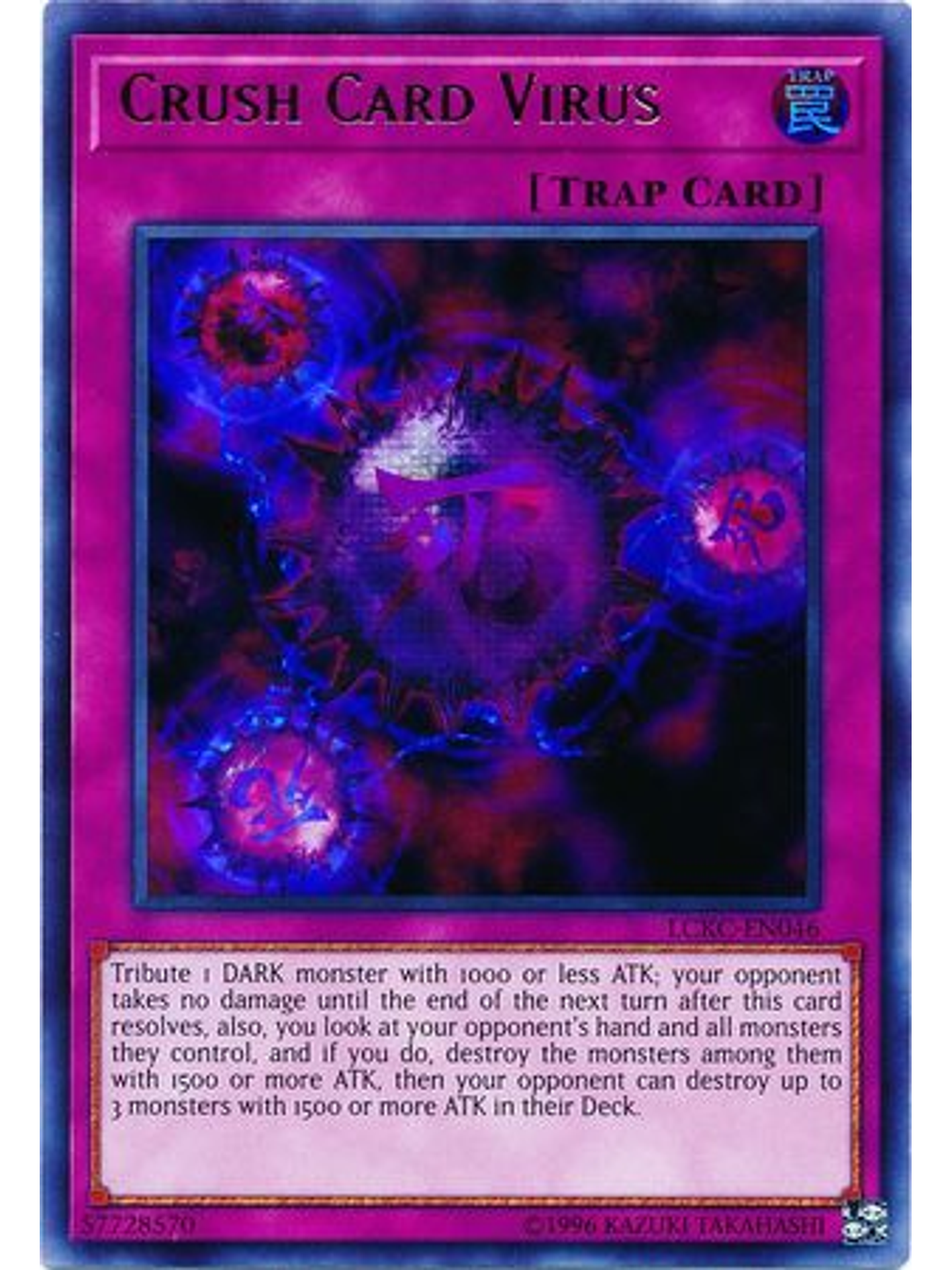 Crush Card Virus (Darkness Background) - LCKC-EN046 - Ultra Rare Unlimited 1