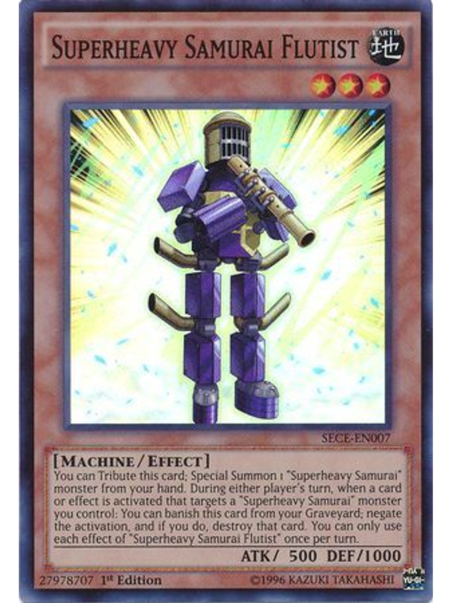 Superheavy Samurai Flutist - SECE-EN007 - Super Rare 1st Edition 1