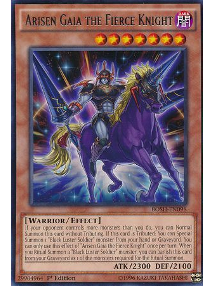 Arisen Gaia The Fierce Knight - BOSH-EN098 - Rare 1st Edition 1