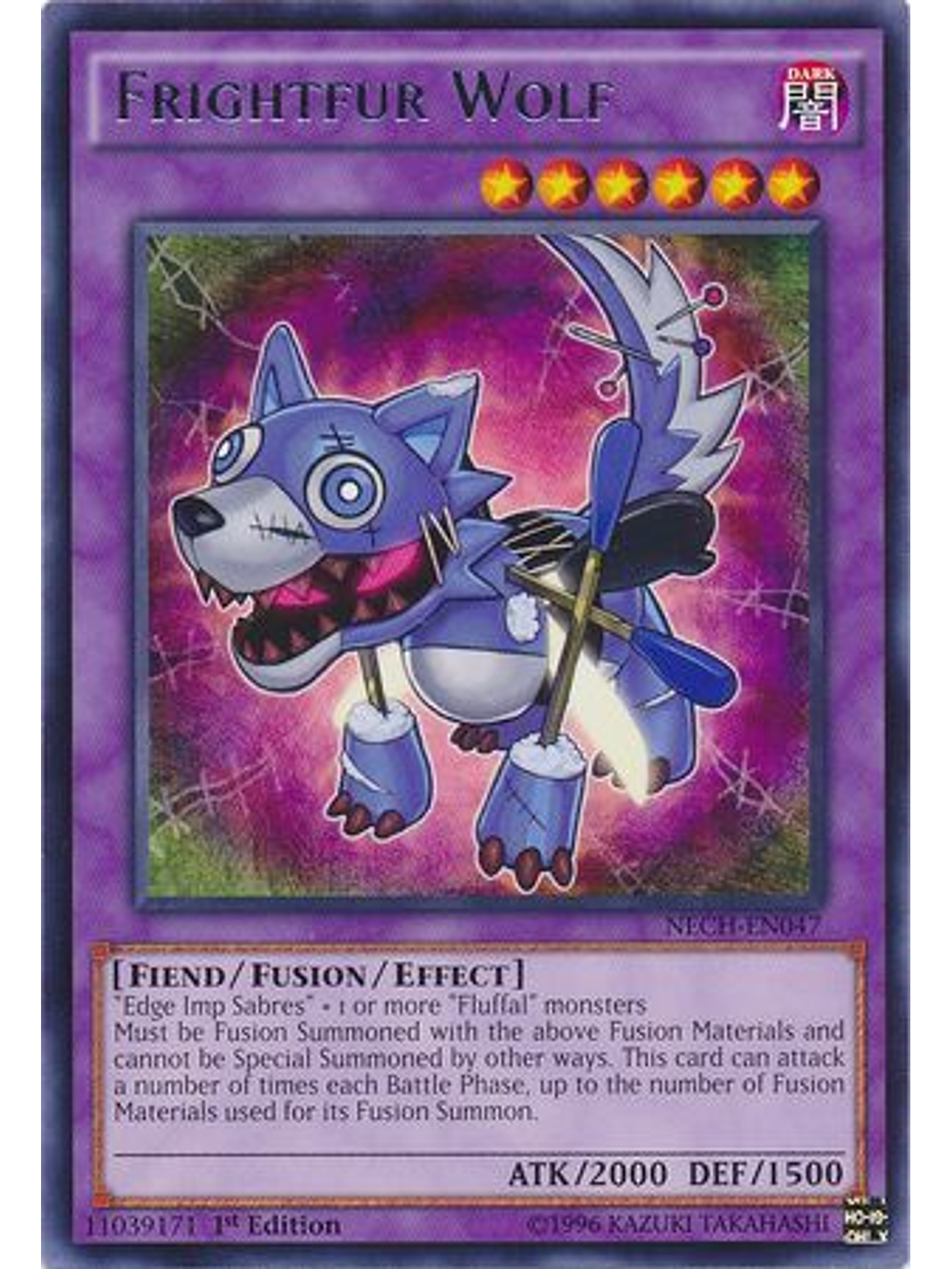 Frightfur Wolf - NECH-EN047 - Rare 1st Edition 1