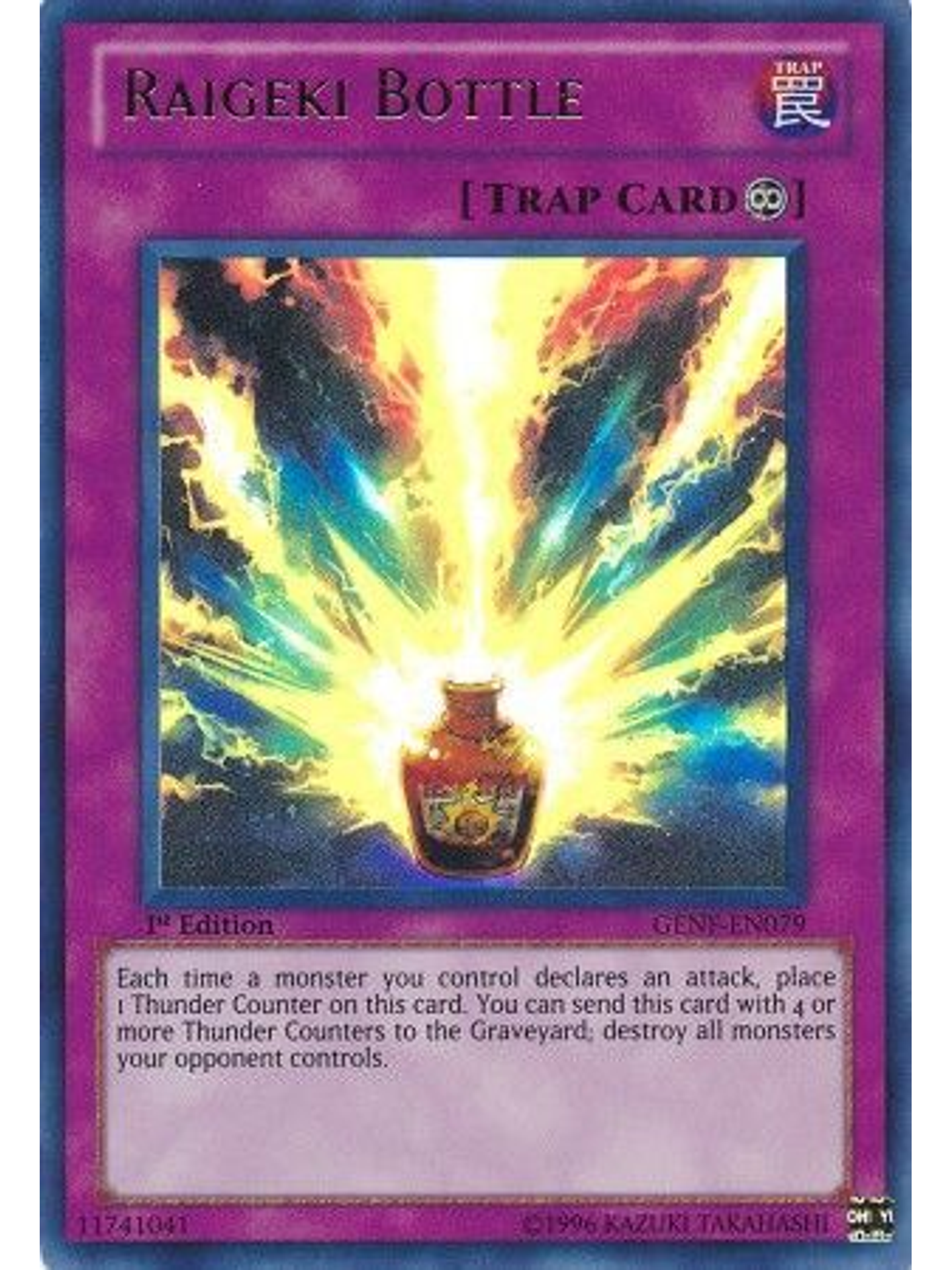 Raigeki Bottle - GENF-EN079 - Ultra Rare 1st Edition 1