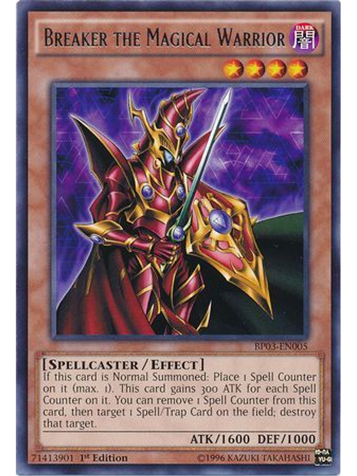 Breaker the Magical Warrior - BP03-EN005 - Rare 1st Edition 1