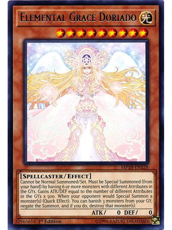 Elemental Grace Doriado - MP18-EN128 - Rare 1st Edition 1