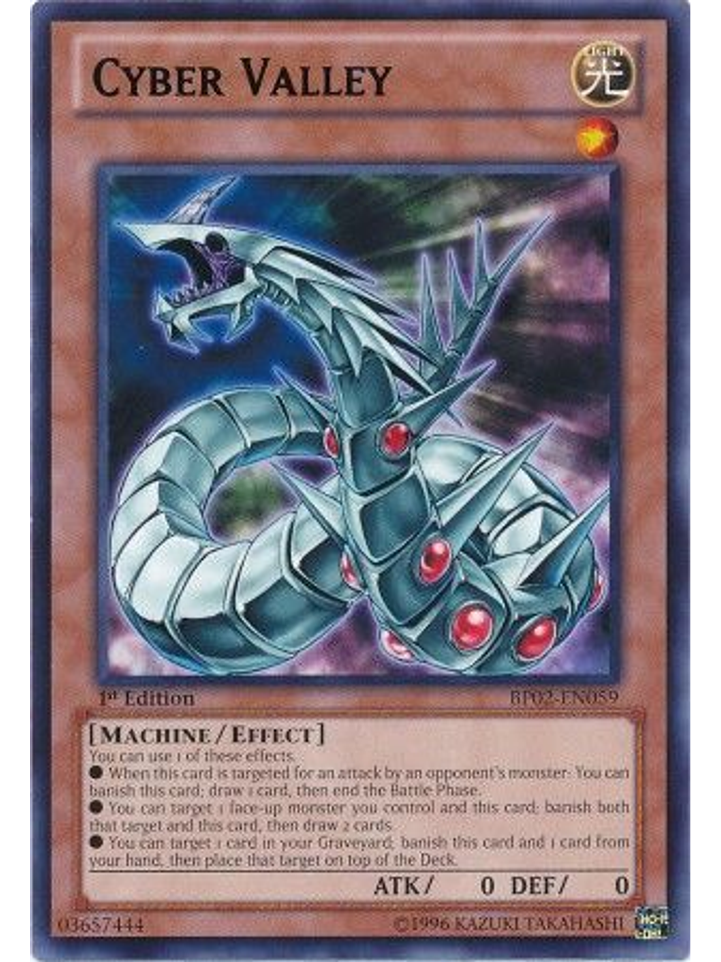 Cyber Valley - BP02-EN059 - Rare 1st Edition 1