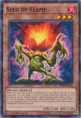 Seed of Flame - BP03-EN052 - Shatterfoil Rare 1st Edition