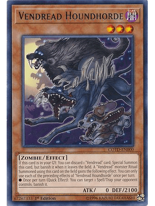 Vendread Houndhorde - COTD-EN000 - Rare 1st Edition