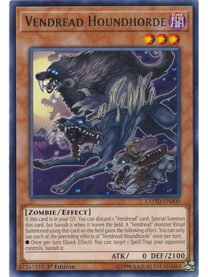 Vendread Houndhorde - COTD-EN000 - Rare 1st Edition 1