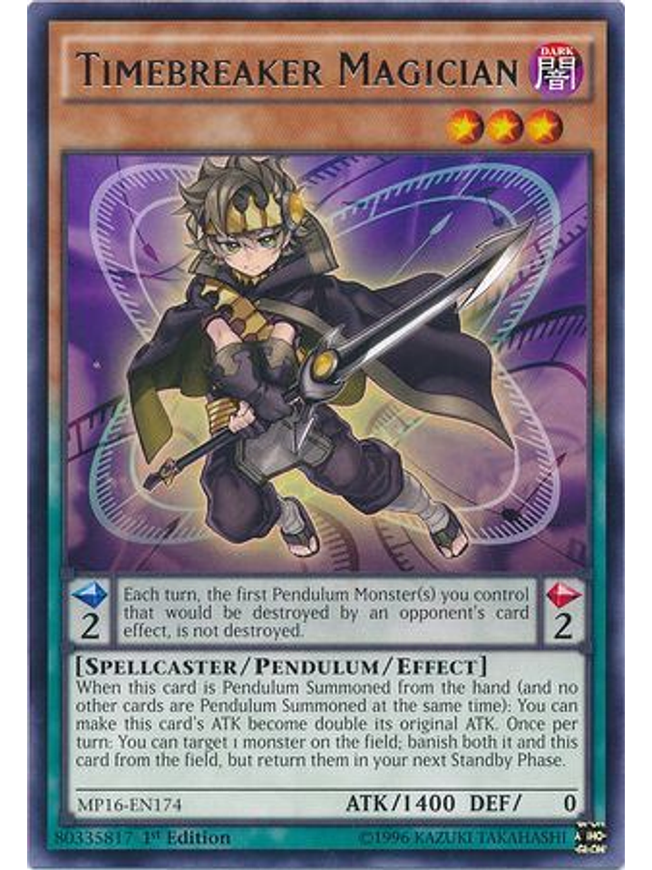 Timebreaker Magician - MP16-EN174 - Rare 1st Edition 1
