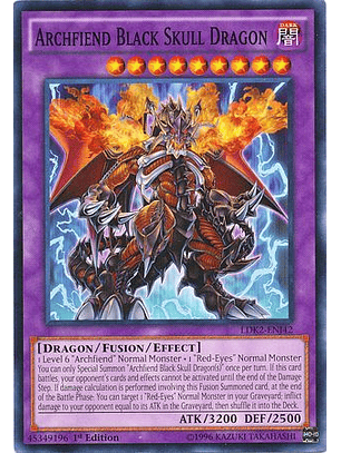 Archfiend Black Skull Dragon - LDK2-ENJ42 - Common 1st Edition