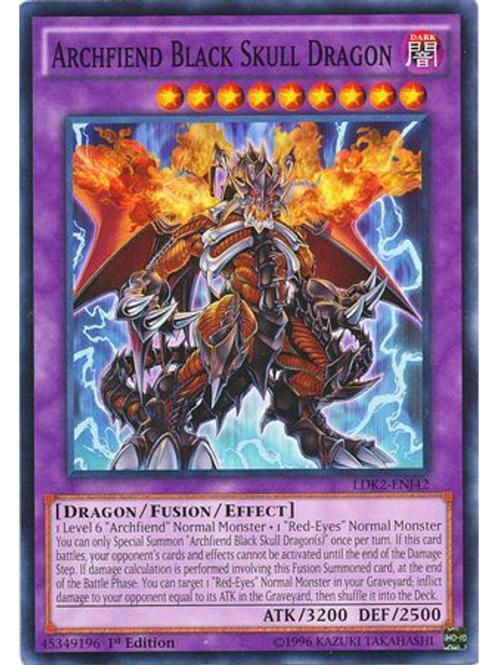 Archfiend Black Skull Dragon - LDK2-ENJ42 - Common 1st Edition 1