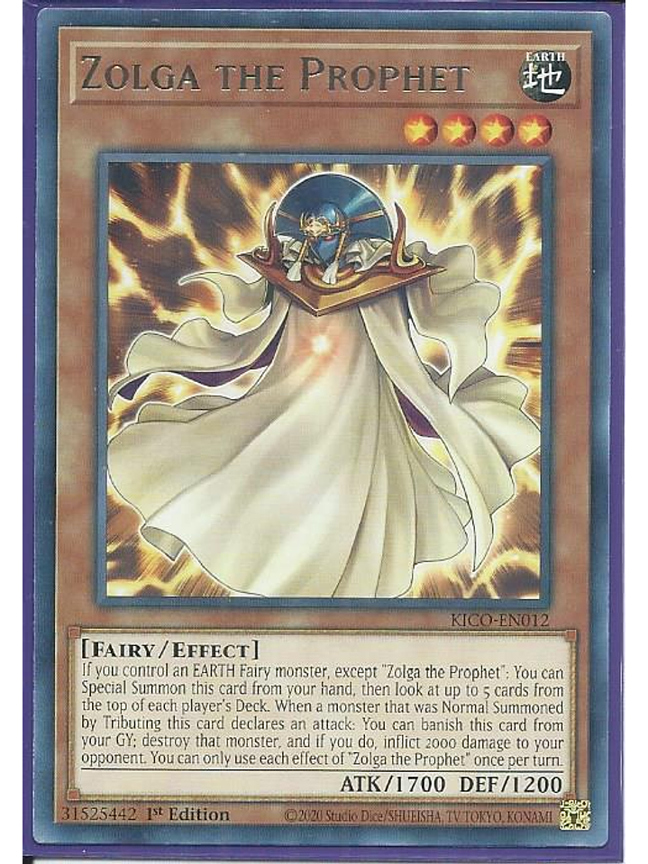 Zolga the Prophet - KICO-EN012 - Rare 1st Edition 1