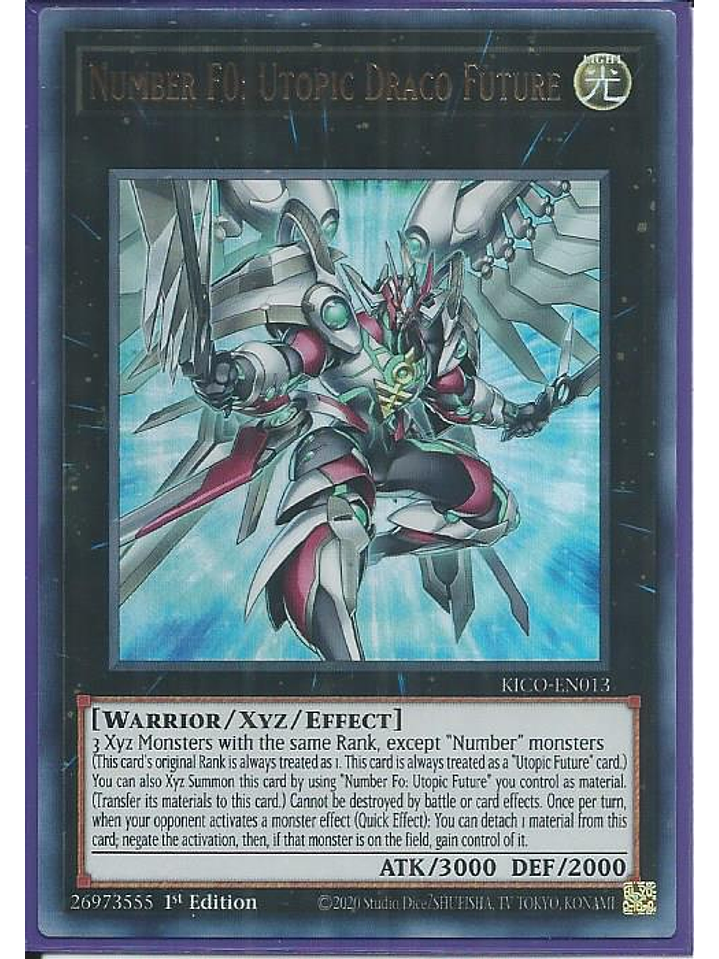 Number F0: Utopic Draco Future - KICO-EN013 - Ultra Rare 1st Edition 1