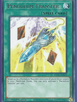 Pendulum Transfer - KICO-EN022 - Rare 1st Edition