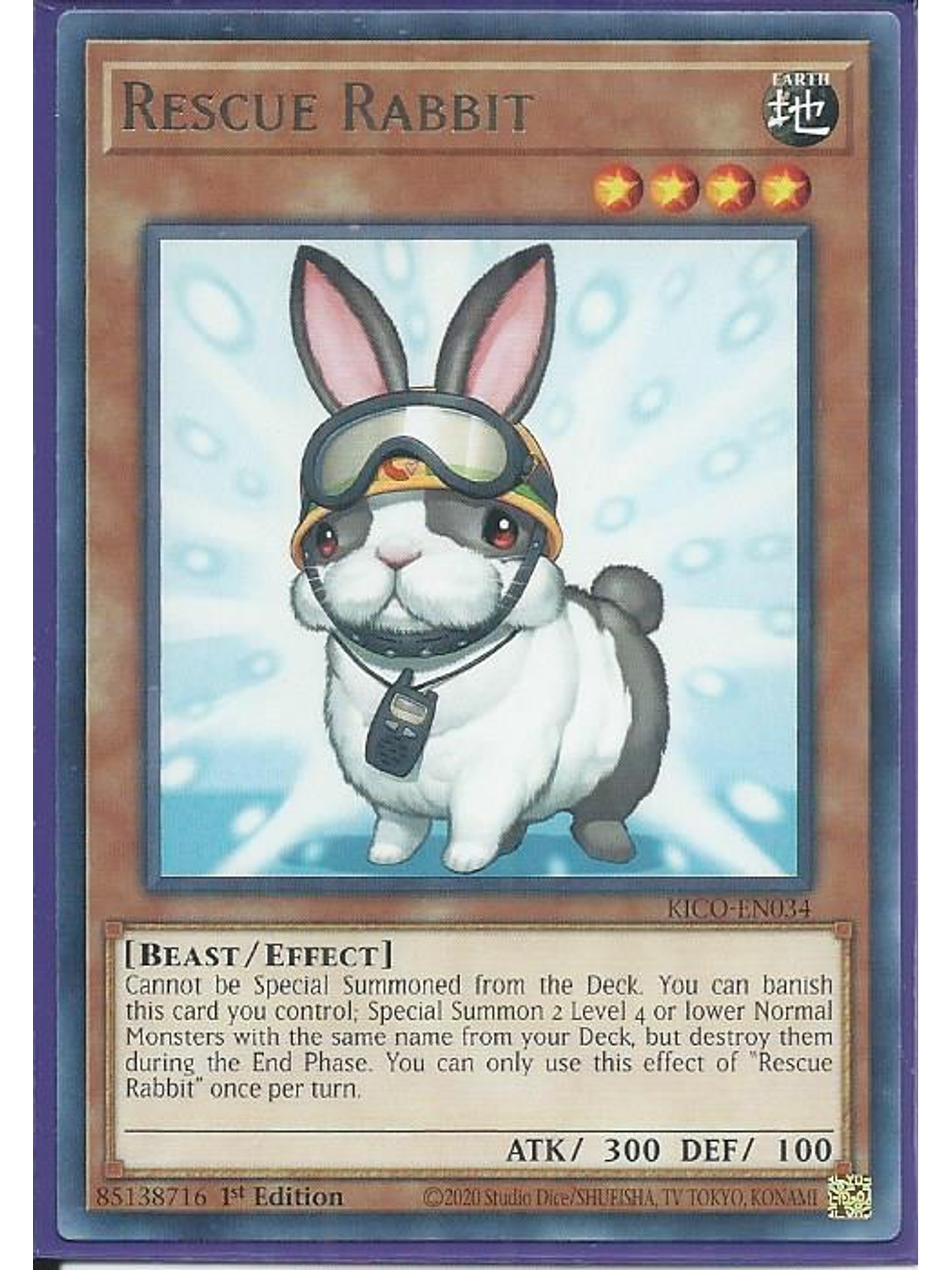 Rescue Rabbit - KICO-EN034 - Collector's Rare 1st Edition 1