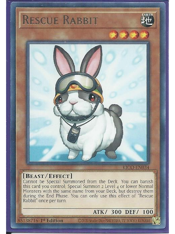 Rescue Rabbit - KICO-EN034 - Collector's Rare 1st Edition 1