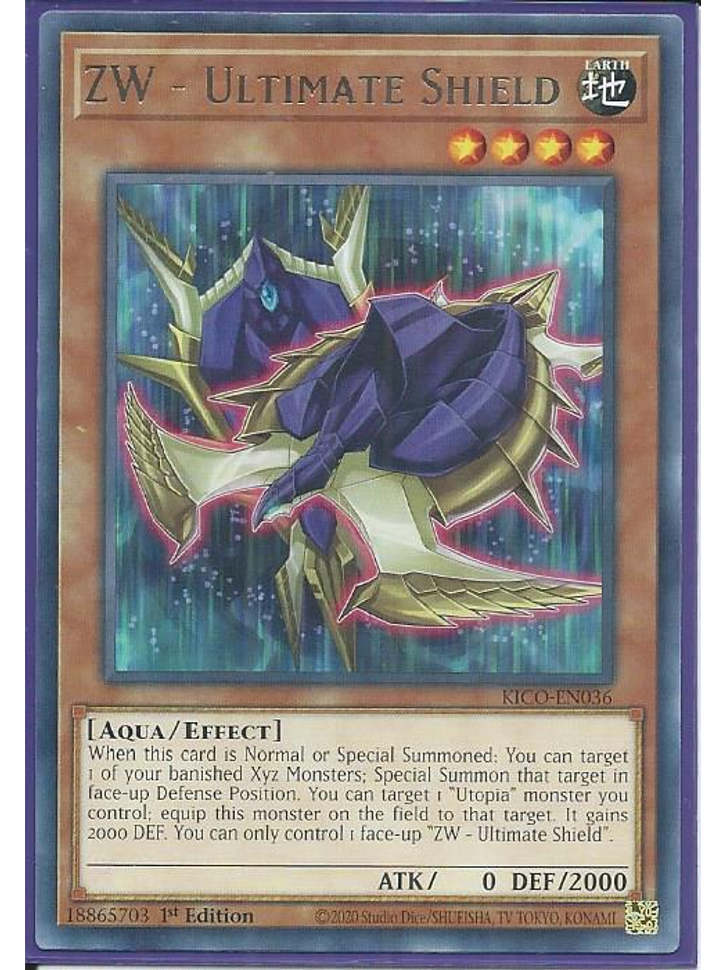 ZW - Ultimate Shield - KICO-EN036 - Rare 1st Edition 1