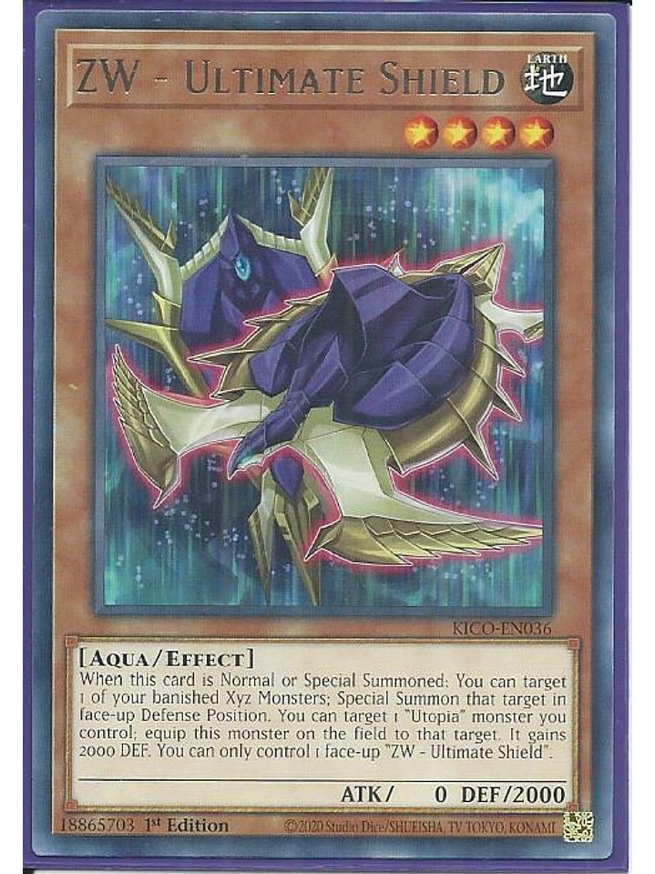 ZW - Ultimate Shield - KICO-EN036 - Rare 1st Edition 1