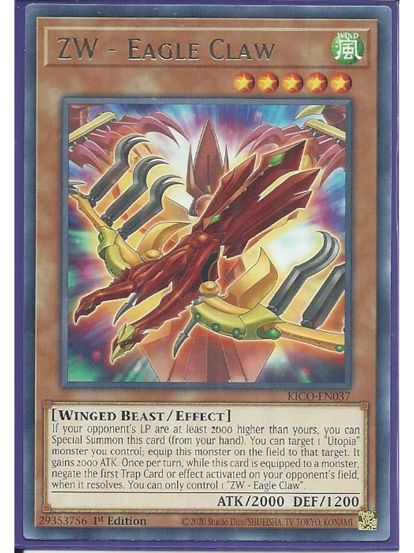 ZW - Eagle Claw - KICO-EN037 - Rare 1st Edition 1