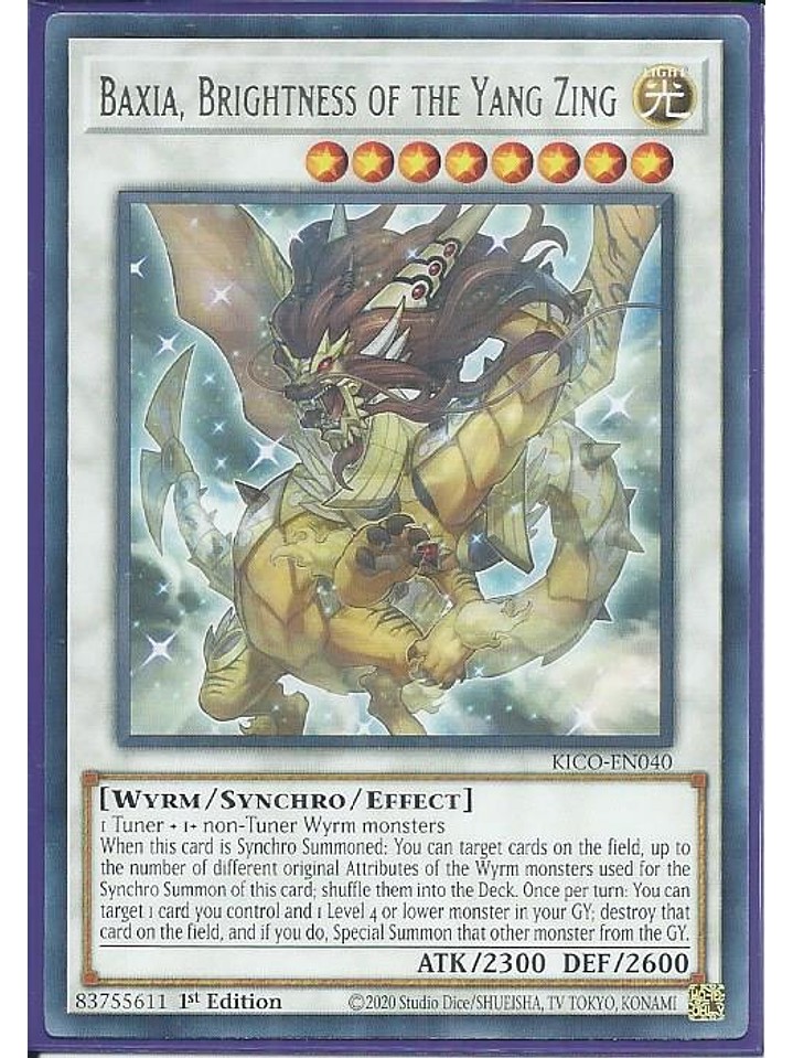 Baxia, Brightness of the Yang Zing - KICO-EN040 - Rare 1st Edition 1