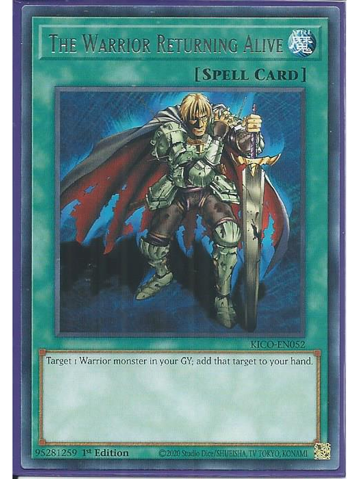 The Warrior Returning Alive - KICO-EN052 - Rare 1st Edition 1