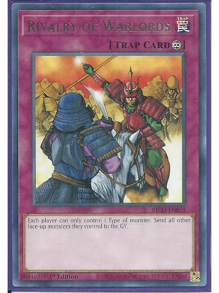 Rivalry of Warlords - KICO-EN058 - Collector's Rare 1st Edition 1