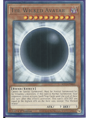 The Wicked Avatar - KICO-EN061 - Rare 1st Edition