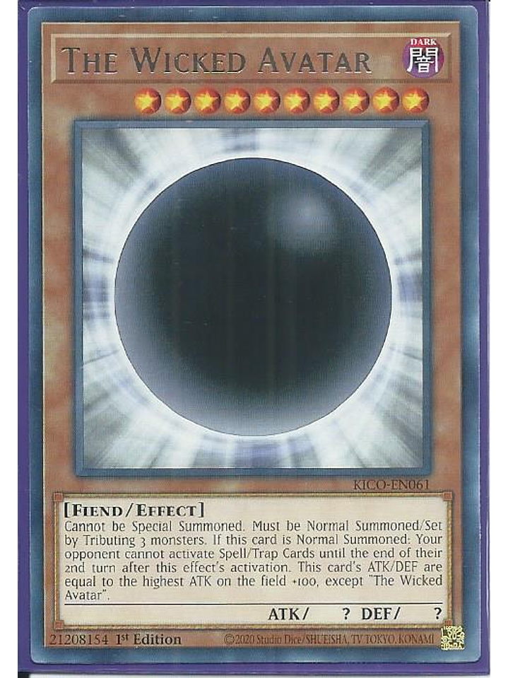 The Wicked Avatar - KICO-EN061 - Rare 1st Edition 1