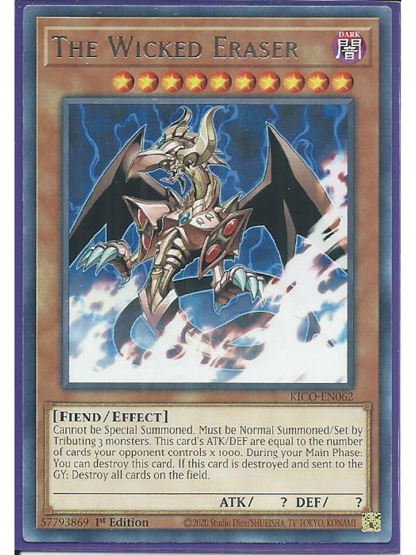 The Wicked Eraser - KICO-EN062 - Rare 1st Edition 1