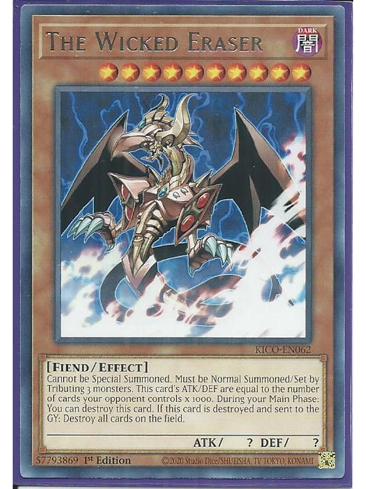 The Wicked Eraser - KICO-EN062 - Rare 1st Edition 1