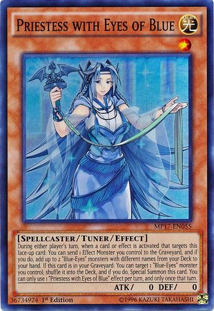 Priestess with Eyes of Blue - MP17-EN055 - Super Rare 1st Edition