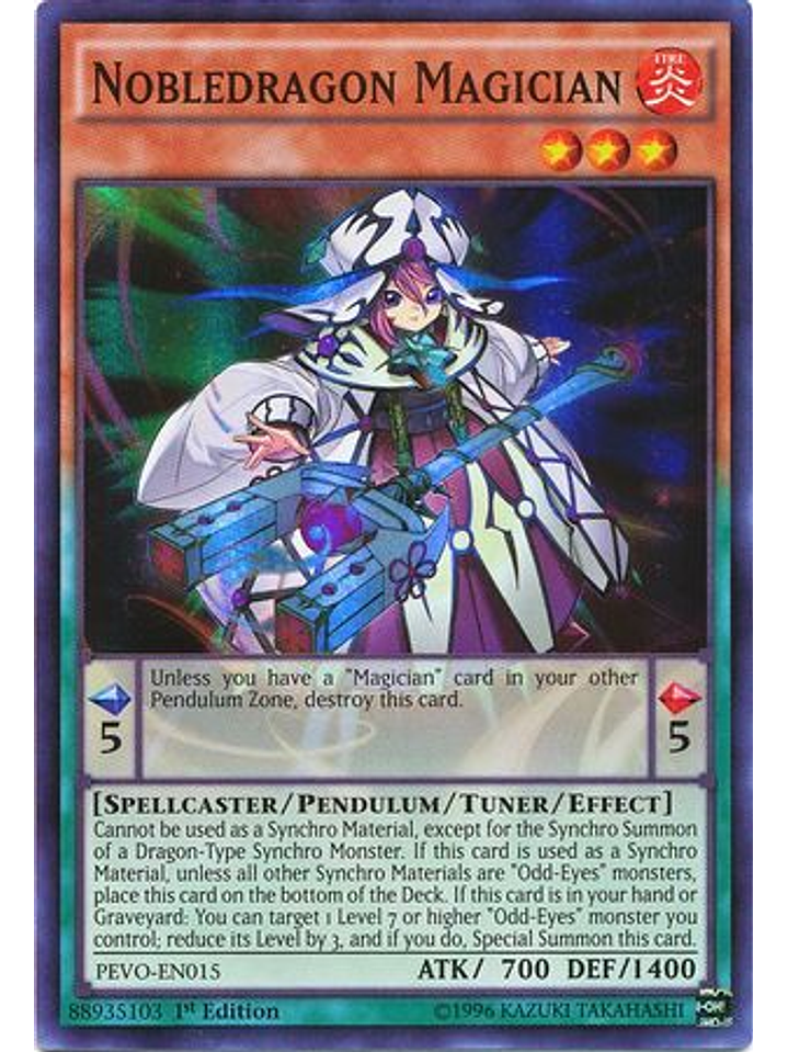 Nobledragon Magician - PEVO-EN015 - Super Rare 1st Edition 1