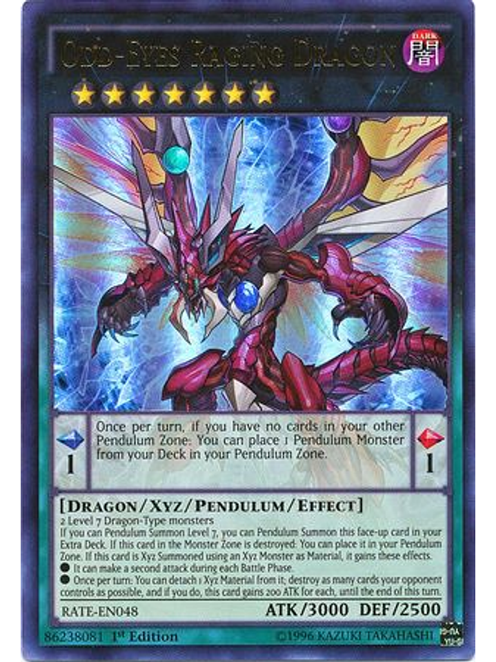 Odd-Eyes Raging Dragon - RATE-EN048 - Ultra Rare 1st Edition 1