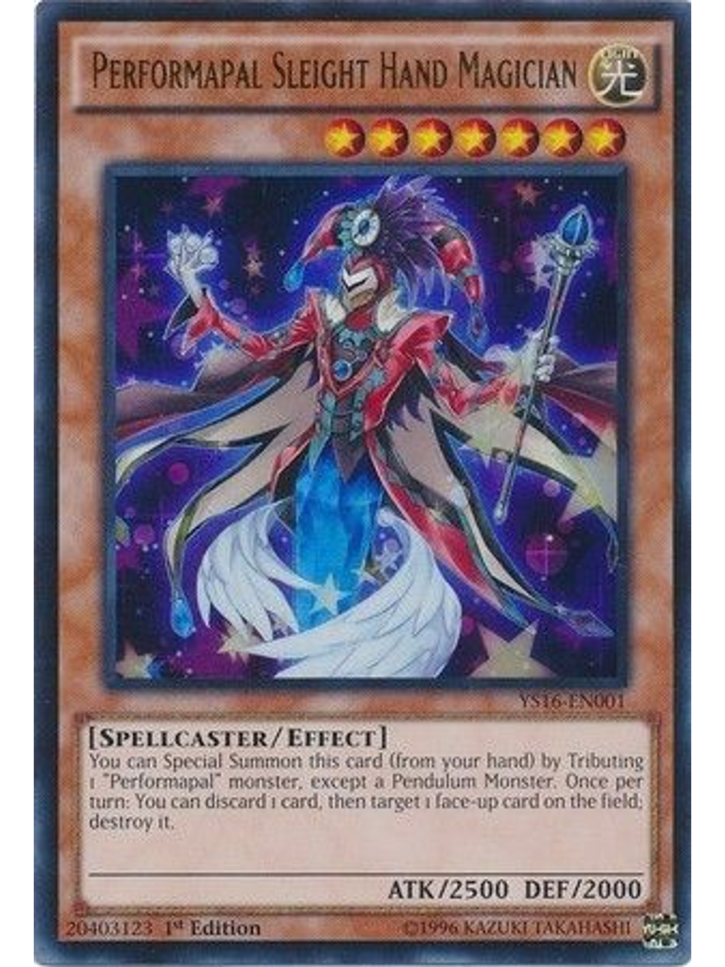 Performapal Sleight Hand Magician - YS16-EN001 - Ultra Rare 1st Edition 1