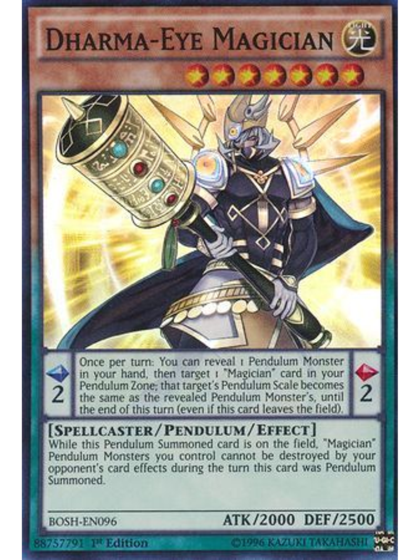 Dharma-Eye Magician - BOSH-EN096 - Super Rare 1st Edition 1