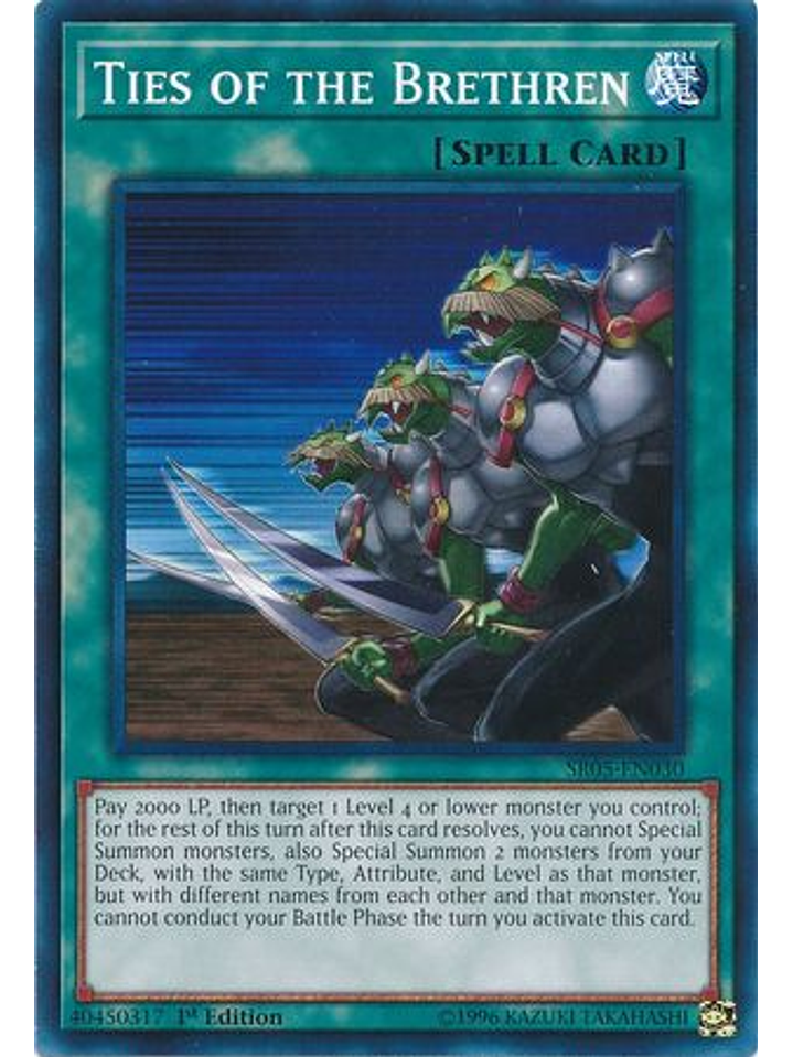 Ties of the Brethren - SR05-EN030 - Common 1st Edition 1