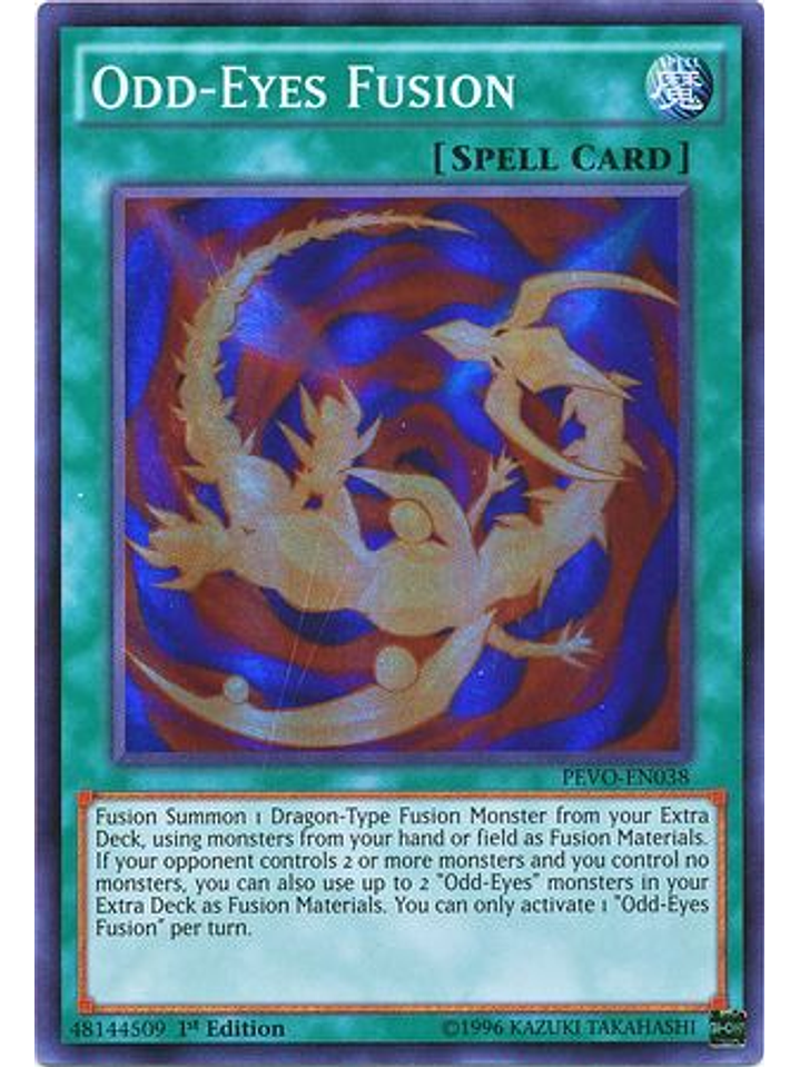 Odd-Eyes Fusion - PEVO-EN038 - Super Rare 1st Edition 1