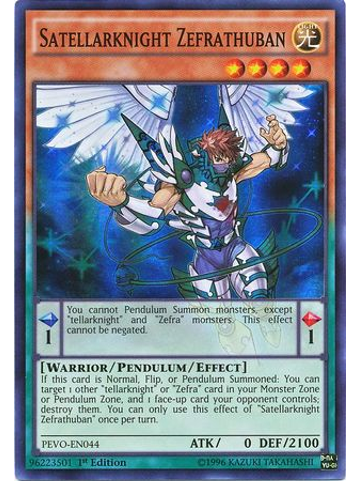 Satellarknight Zefrathuban - PEVO-EN044 - Super Rare 1st Edition 1