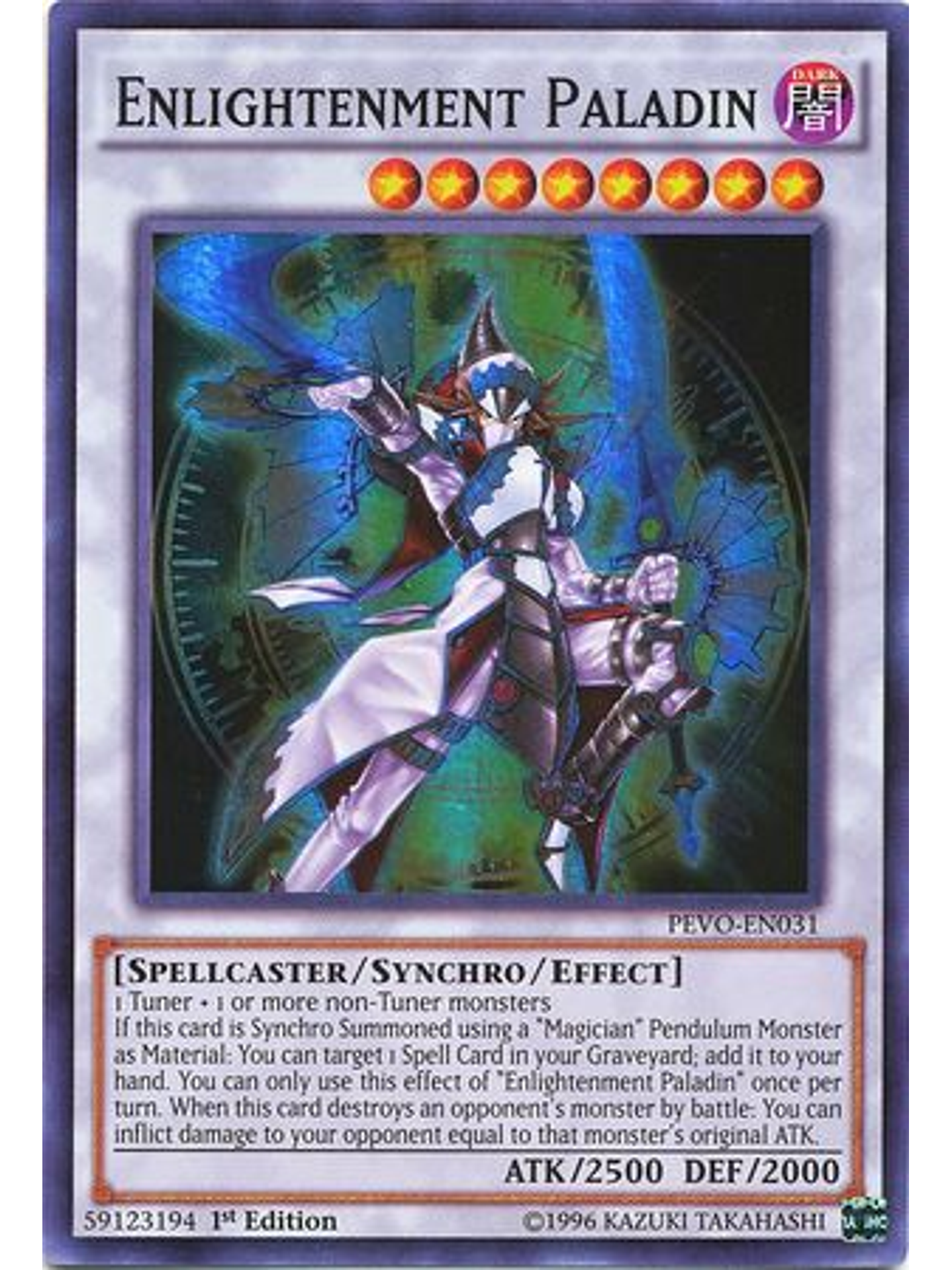 Enlightenment Paladin - PEVO-EN031 - Super Rare 1st Edition 1