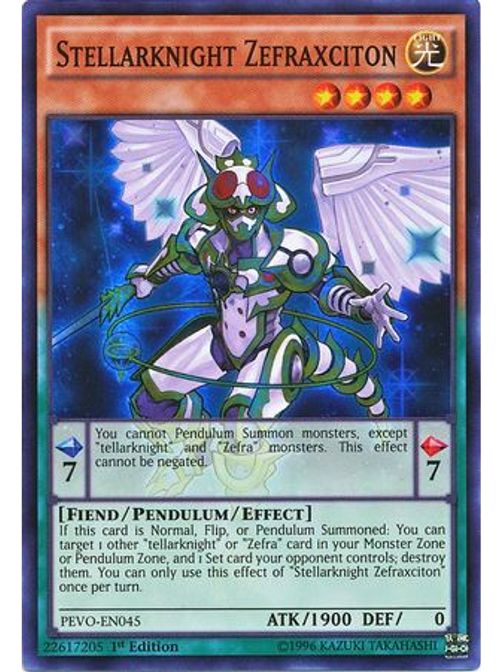Stellarknight Zefraxciton - PEVO-EN045 - Super Rare 1st Edition 1