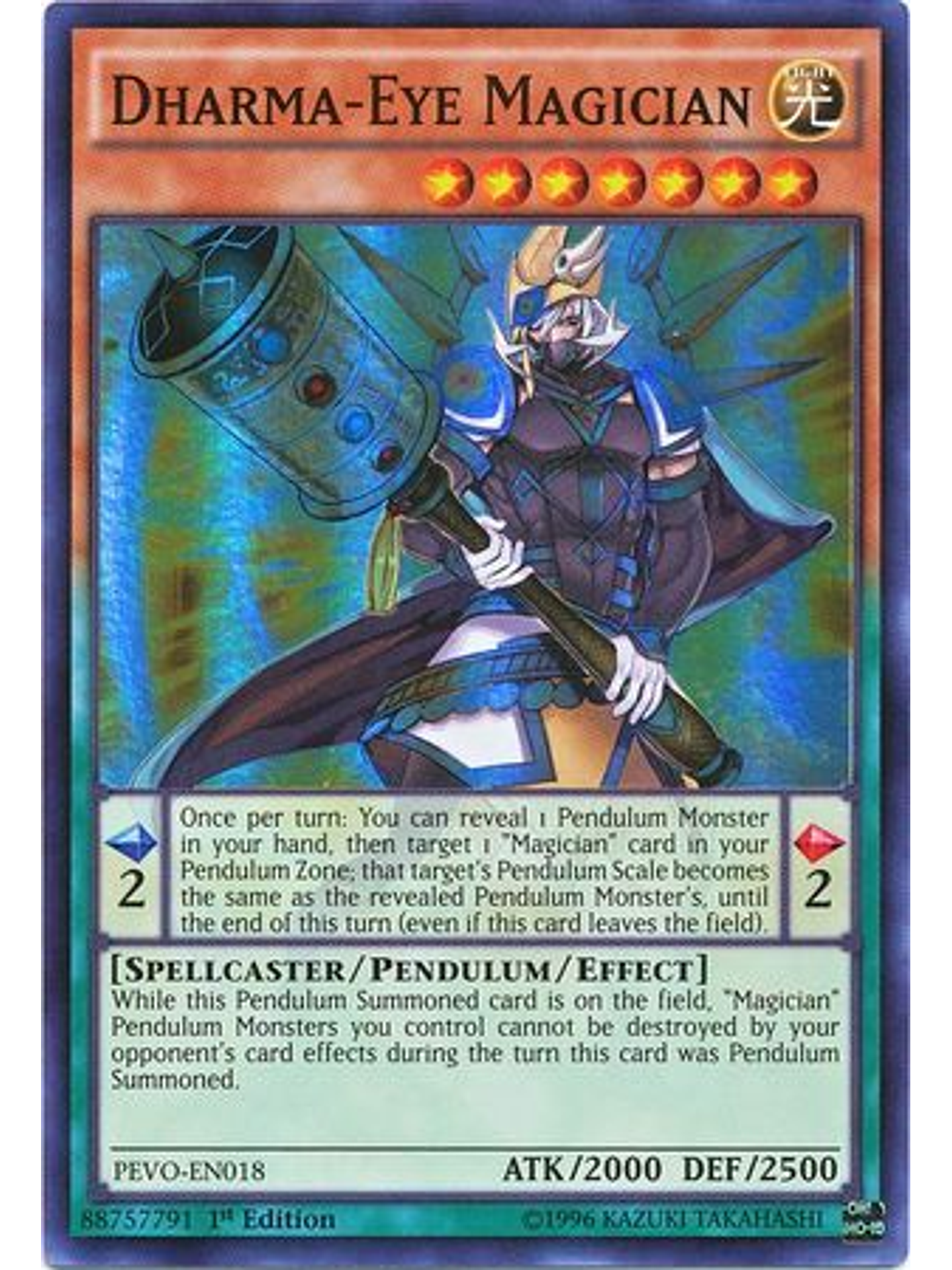 Dharma-Eye Magician - PEVO-EN018 - Super Rare 1st Edition 1