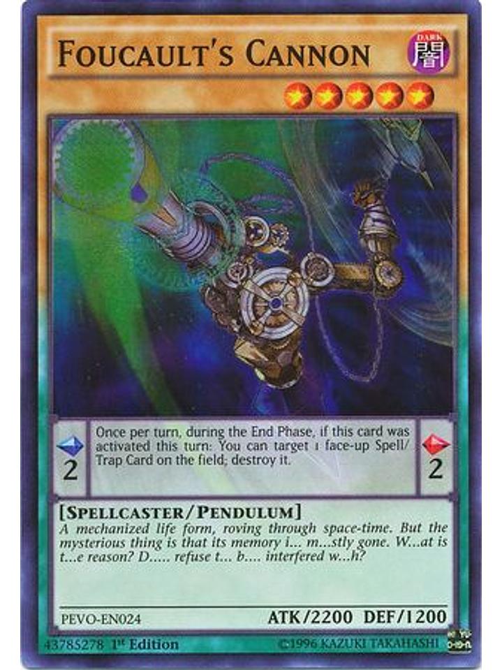 Foucault's Cannon - PEVO-EN024 - Super Rare 1st Edition 1