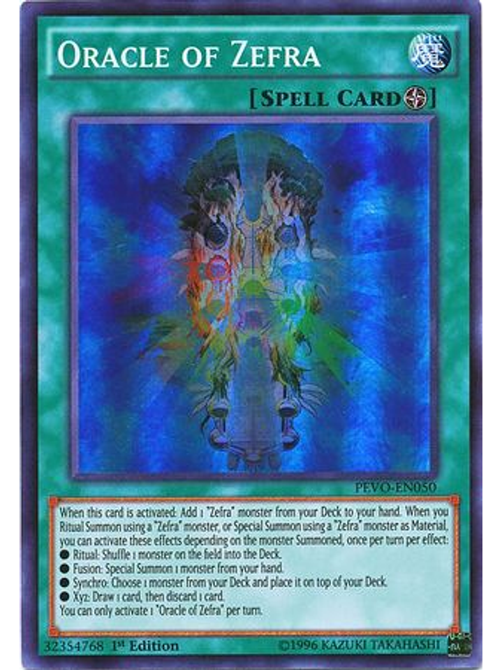 Oracle of Zefra - PEVO-EN050 - Super Rare 1st Edition 1