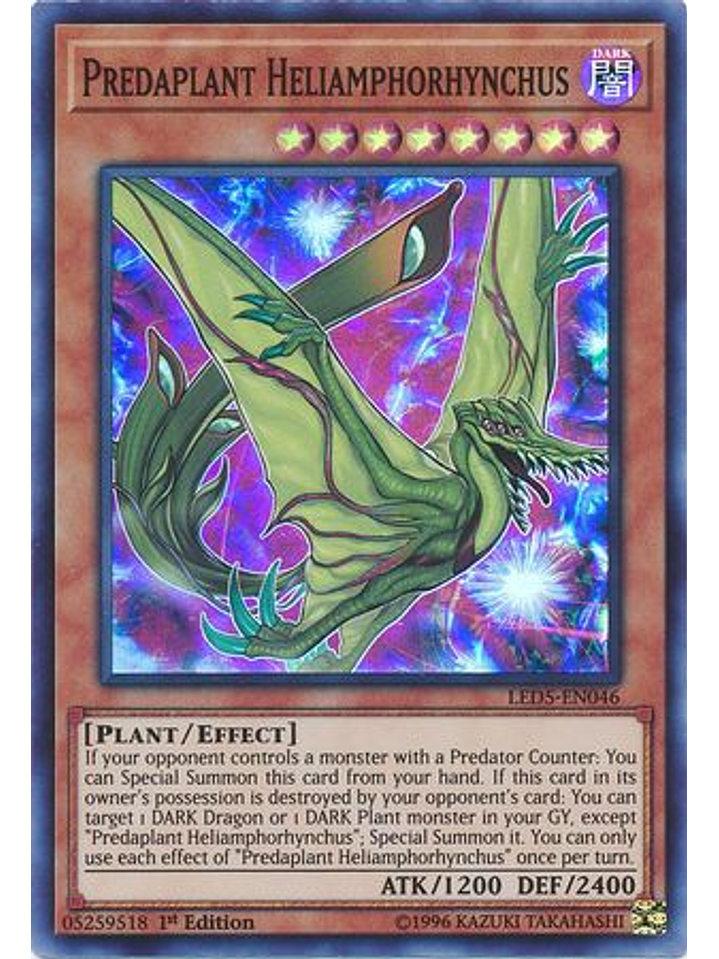 Predaplant Heliamphorhynchus - LED5-EN046 - Super Rare 1st Edition 1