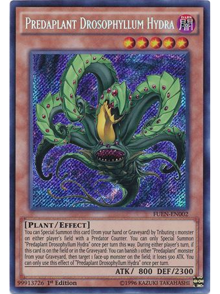 Predaplant Drosophyllum Hydra - FUEN-EN002 - Secret Rare 1st Edition 1