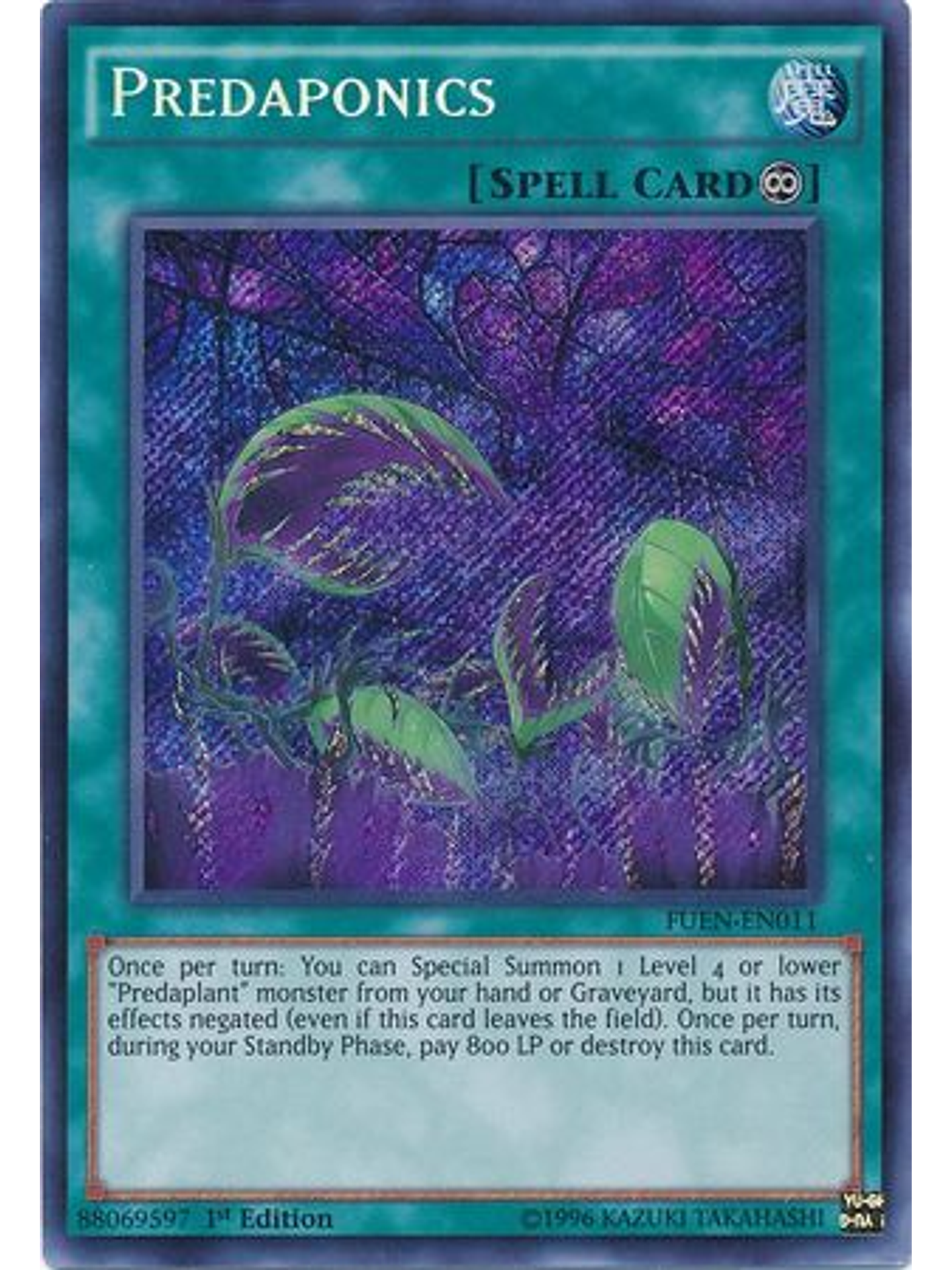 Predaponics - FUEN-EN011 - Secret Rare 1st Edition 1