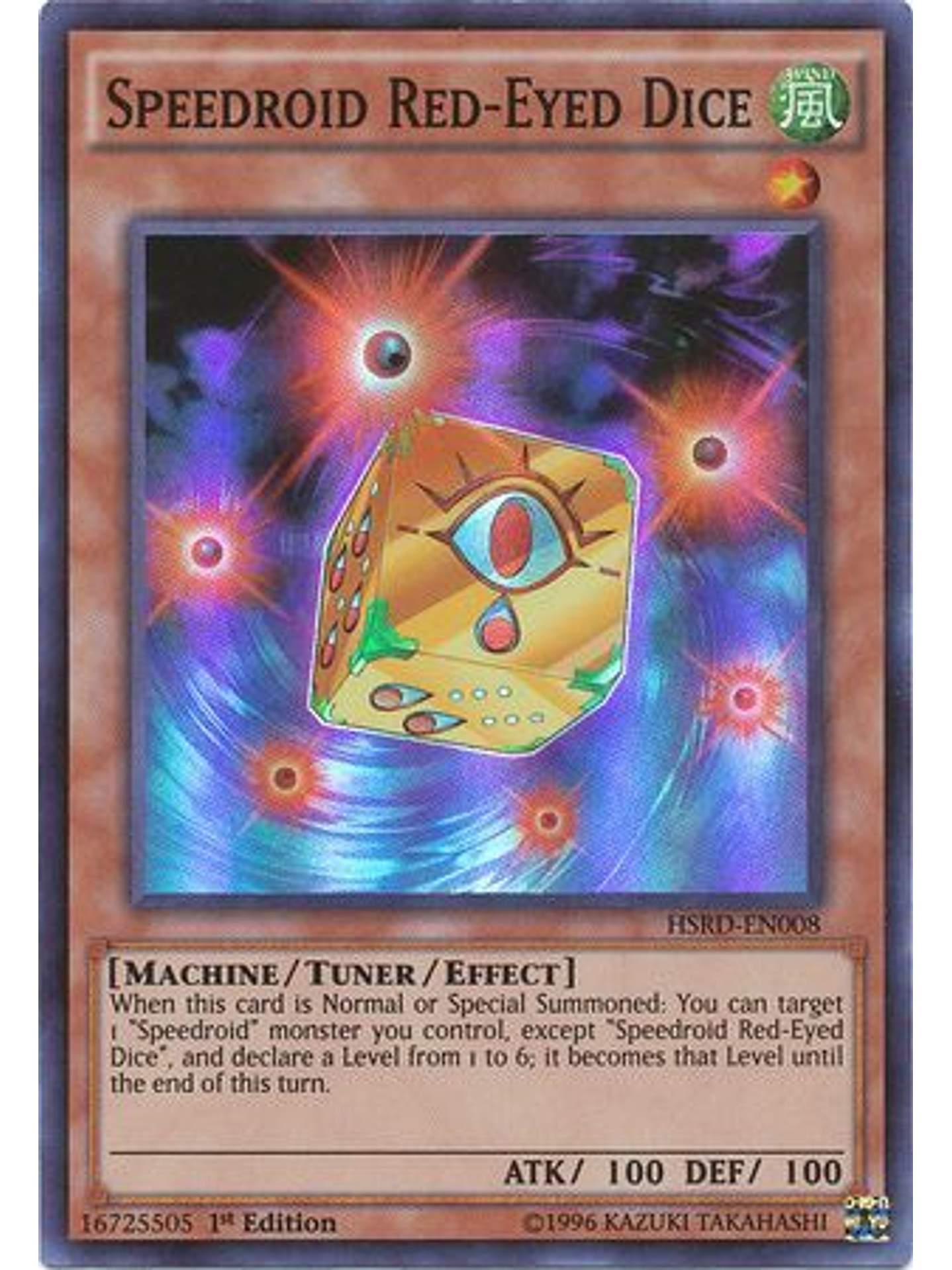 Speedroid Red-Eyed Dice - HSRD-EN008 - Super Rare 1st Edition 1