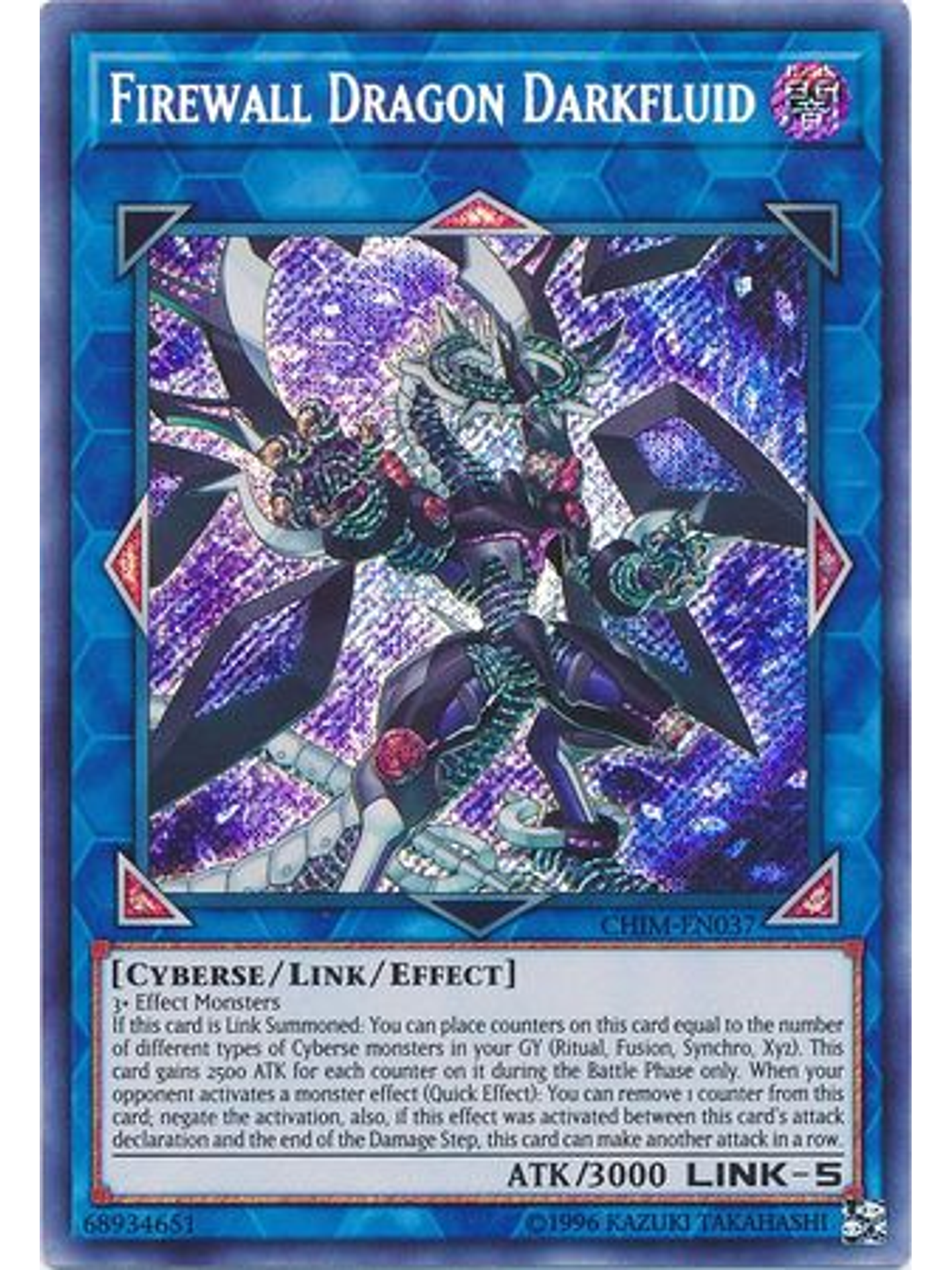 Firewall Dragon Darkfluid - CHIM-EN037 - Secret Rare Unlimited 1