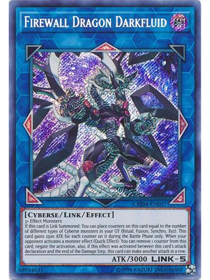Firewall Dragon Darkfluid - CHIM-EN037 - Secret Rare Unlimited 1