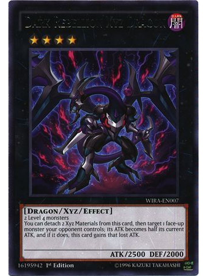 Dark Rebellion Xyz Dragon - WIRA-EN007 - Rare 1st Edition 1
