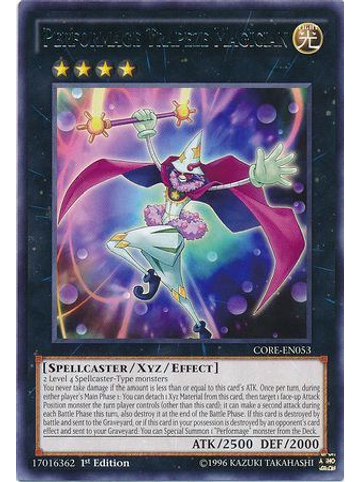Performage Trapeze Magician - CORE-EN053 - Rare 1st Edition 1